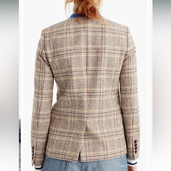 J. Crew Plaid Regent Blazer w/Velvet Tie Size 10 - Picture 2 of 10